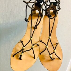 Cornetti Italian Made Wrap Gladiator Sandals Size 36